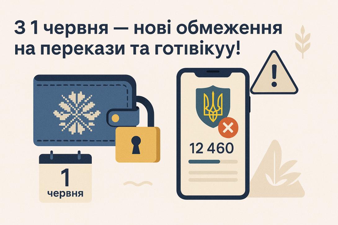 З 1 червня — нові обмеження на перекази та готівку!